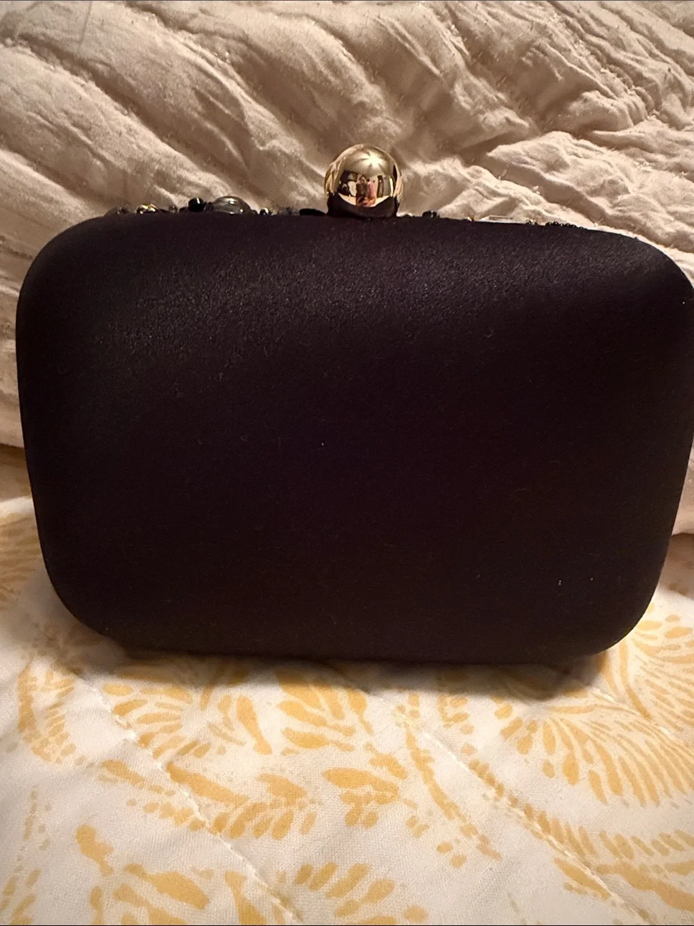 INC International Concepts Black Embellished Evening Clutch | NWOT